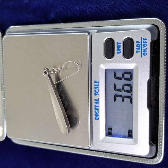 Sterling Silver Wave Dangle Hook Style Earrings - Picture 7 of 12